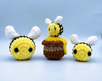 Bees and honey pot