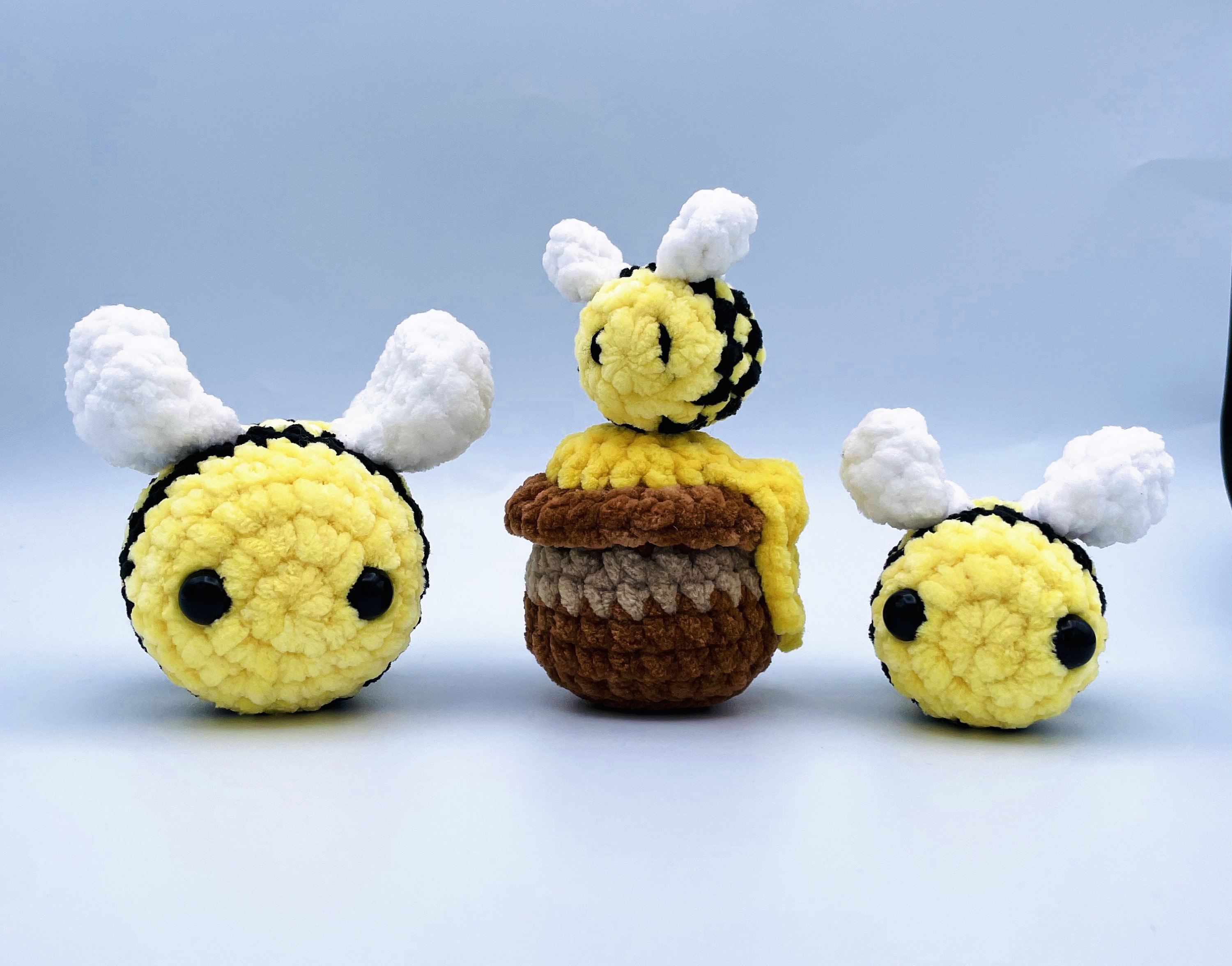 Bees and honey pot