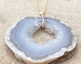 Agate Slice Necklace