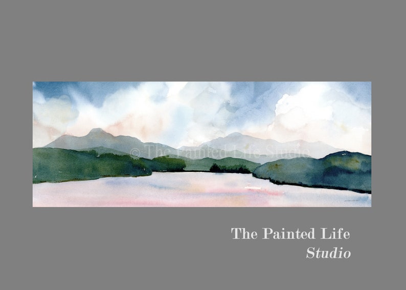 Panoramic Landscape Modern Wall Art Print Contemporary Etsy