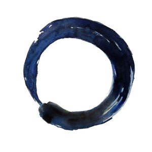 Enso Zen brush circle | print of original artwork, Japanese calligraphy circle, minimalist art, modern kintsukuroi wall art, canvas or paper
