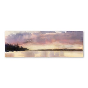 Lake Tahoe Sunset, print of original watercolor painting, view from Secret Cove area, prints on paper or stretched canvas