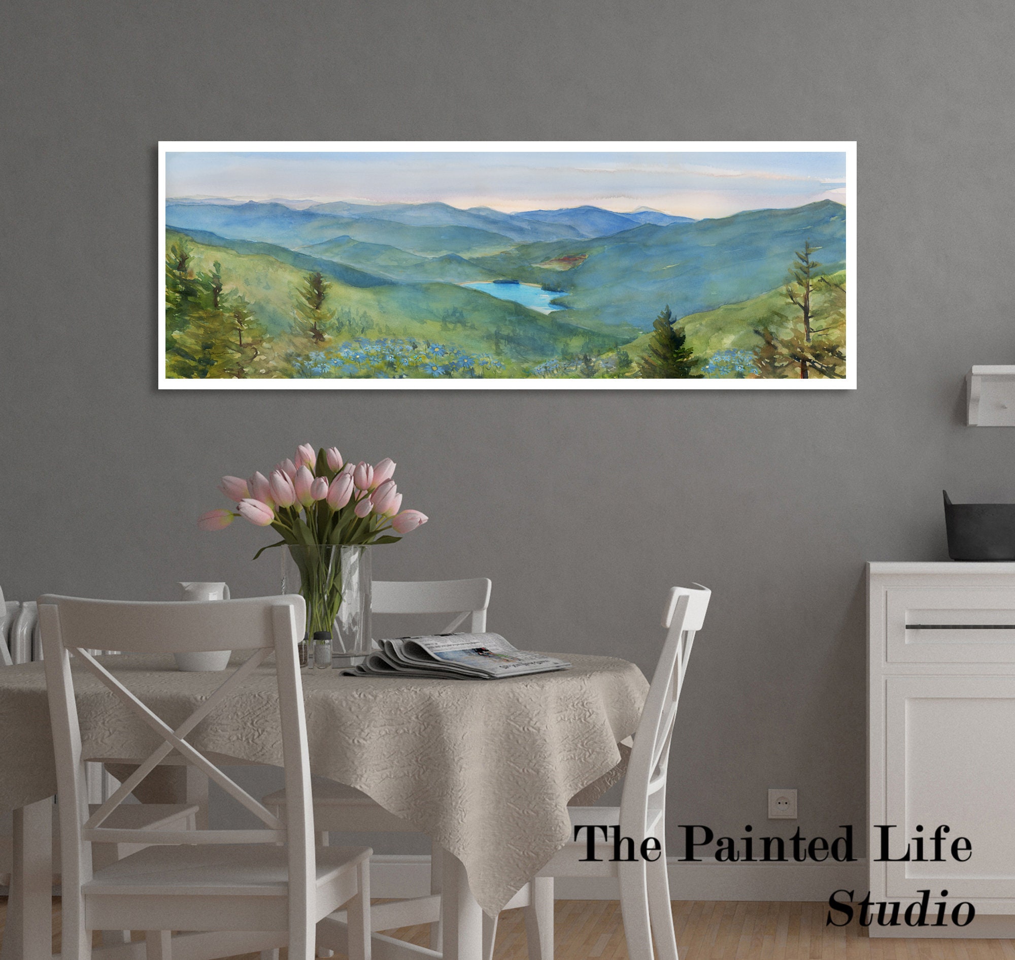 Blue Ridge Mountains Art Print Wide Panoramic Print of Etsy
