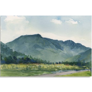 Mount Mansfield from Stowe art print, Vermont Peak print in various sizes on paper or stretched canvas