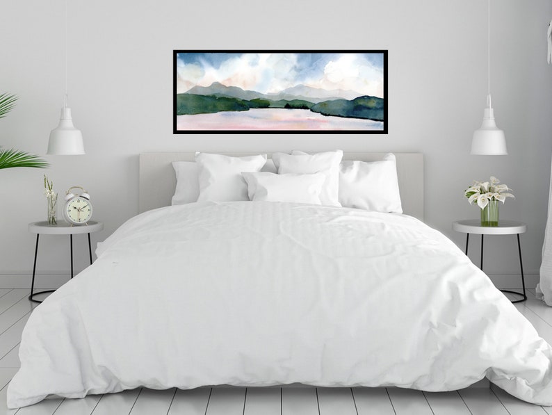 Panoramic Landscape Modern Wall Art Print Contemporary Etsy