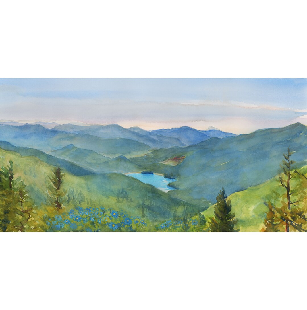 Blue Ridge Mountains CANVAS Art Print, Stretched Canvas of Original