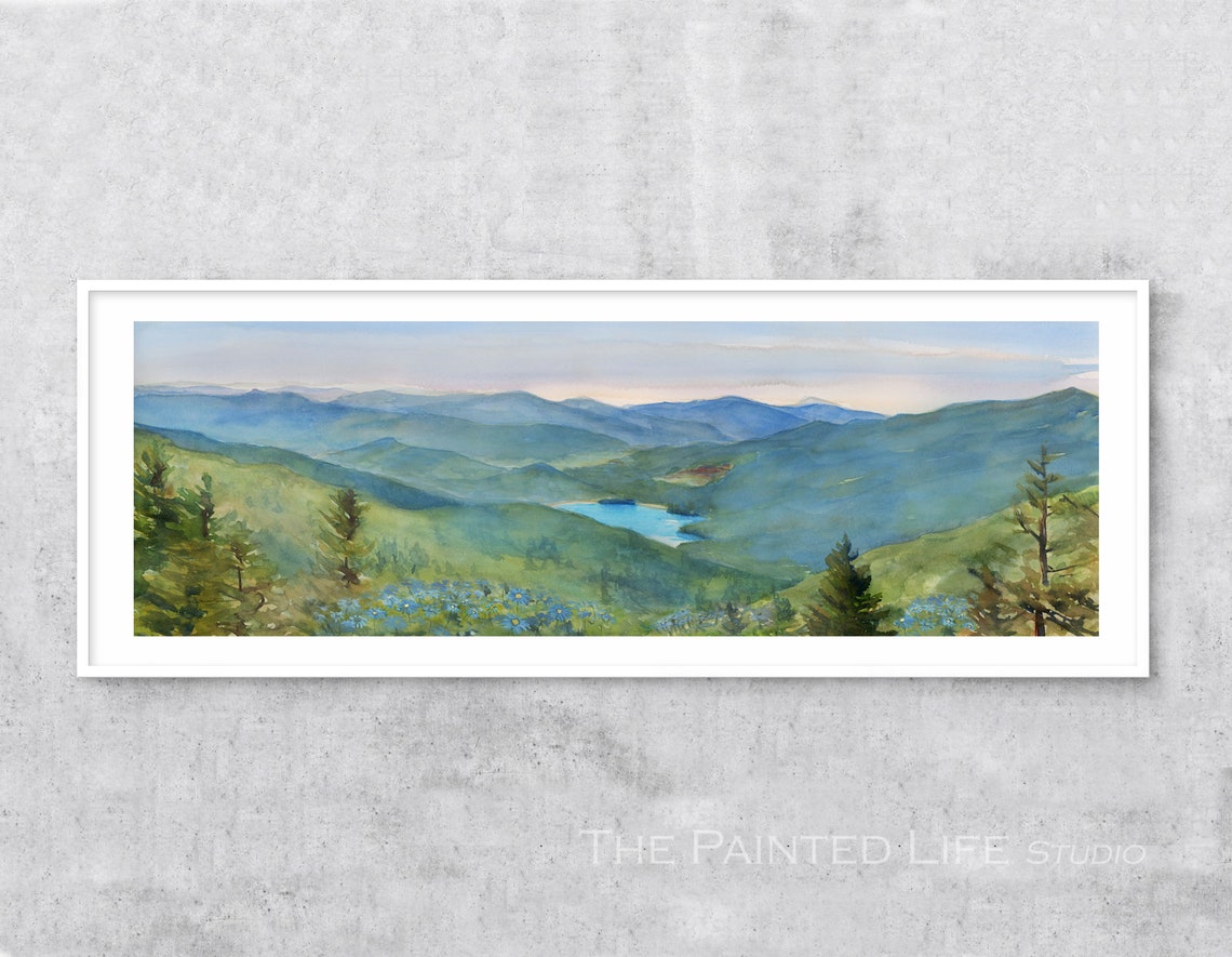 Blue Ridge Mountains Art Print Wide Panoramic Print of Etsy