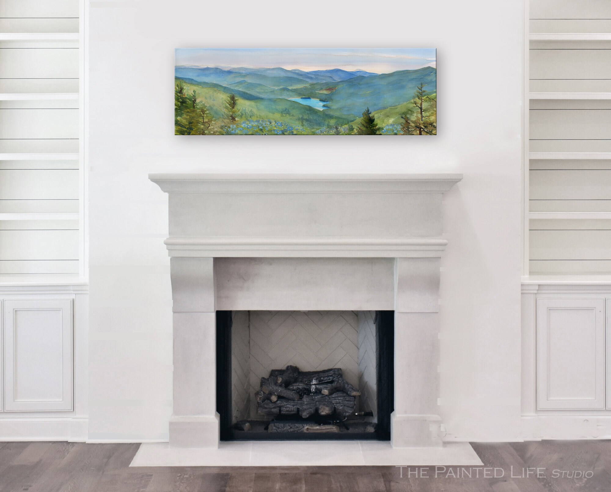 Blue Ridge Mountains CANVAS Art Print Panoramic Stretched Etsy