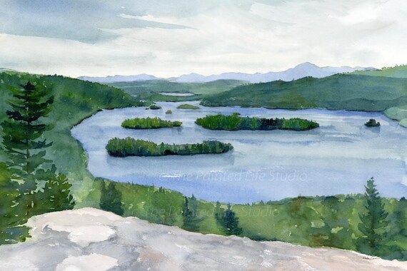 絵画 Mountain ridge lake My 2nd Bob Ross Painting: Mountain Ridge Lake. Still happier