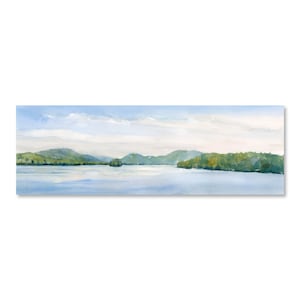 Lake Pleasant Panoramic Print: Adirondack Mountains View