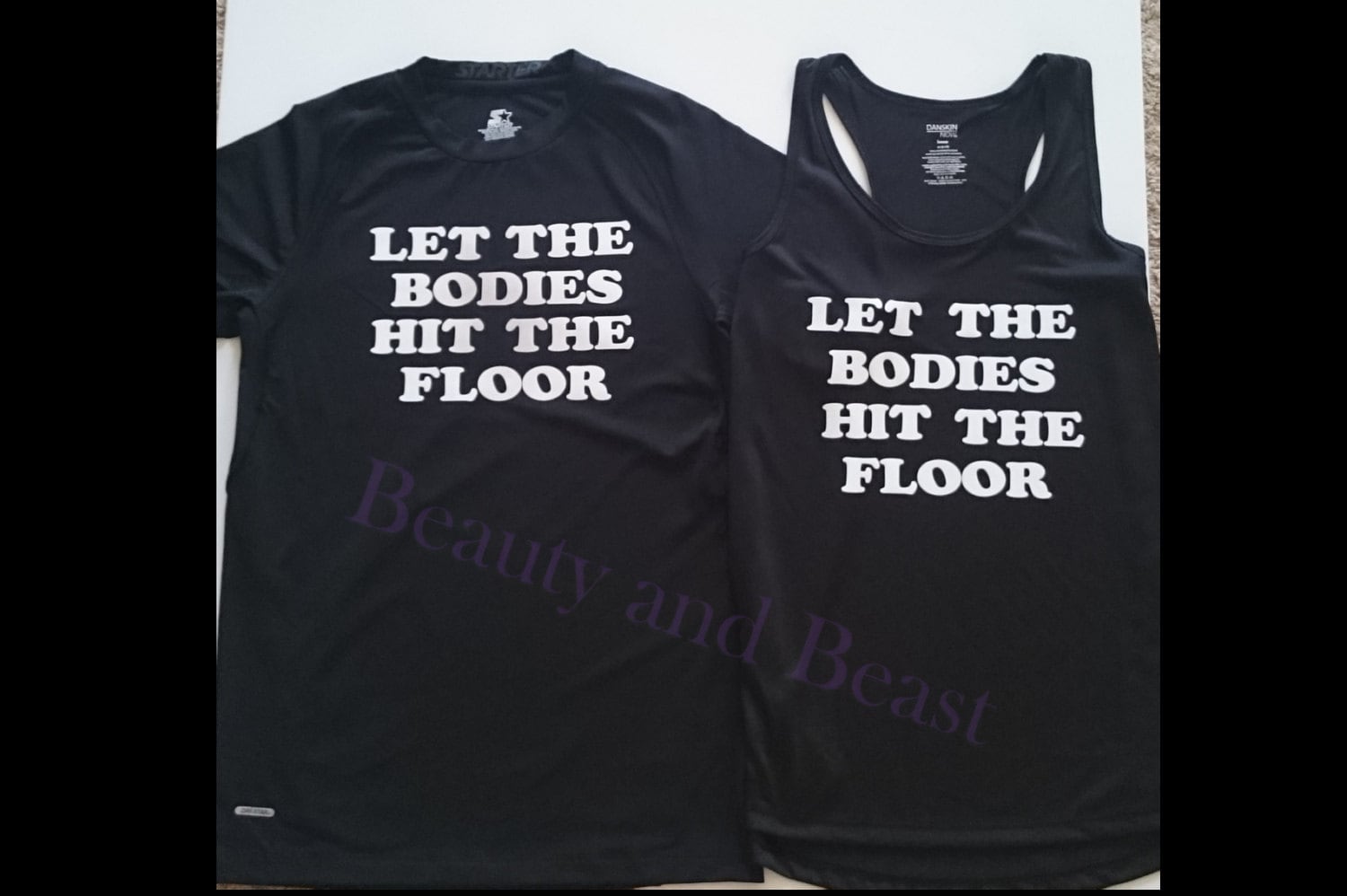 Let The Bodies Hit The Floor Matching Couples Workout Tank Etsy
