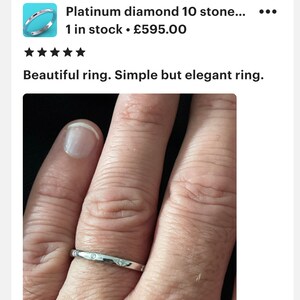 Platinum diamond 10 stone wedding ring/ diamond wedding ring / platinum diamond / eternity ring / hatton garden london jewellers image 6
