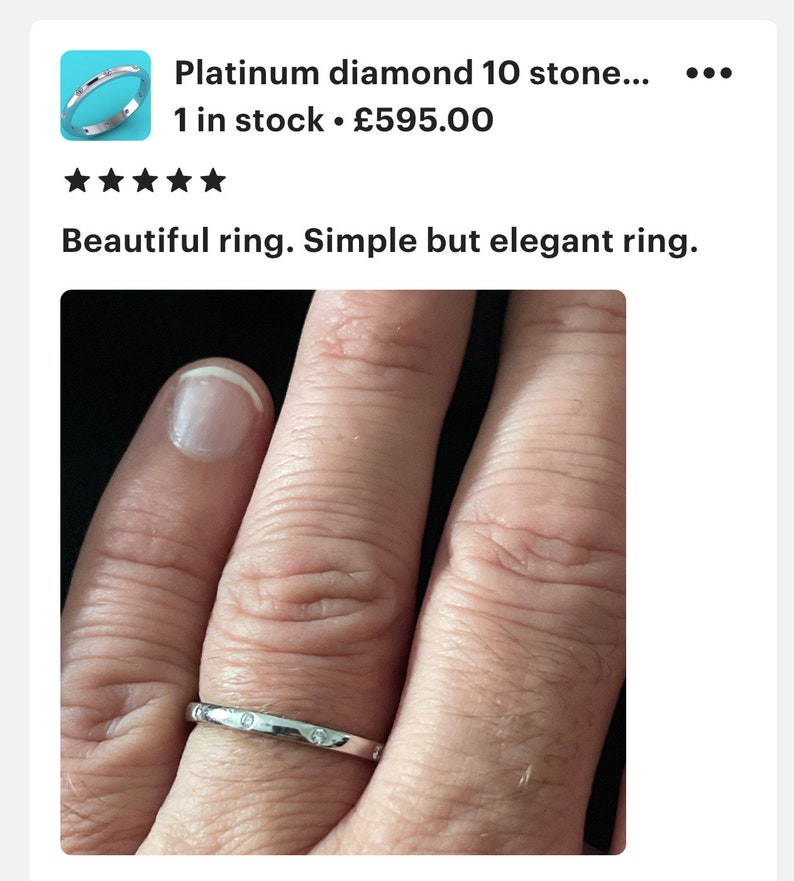 Platinum diamond 10 stone wedding ring/ diamond wedding ring / platinum diamond / eternity ring / hatton garden london jewellers image 6