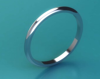 platinum 1.5mm d shape wedding ring / platinum 1.5mm wedding ring / platinum ring/ platinum band/hatton garden london jewellers