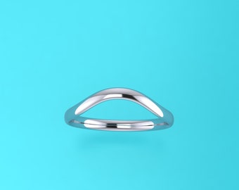 Platinum 950 2mm curved to fit  ring / curved / shaped ring / Wedding Band / wedding Ring / eternity ring / HATTON GARDEN