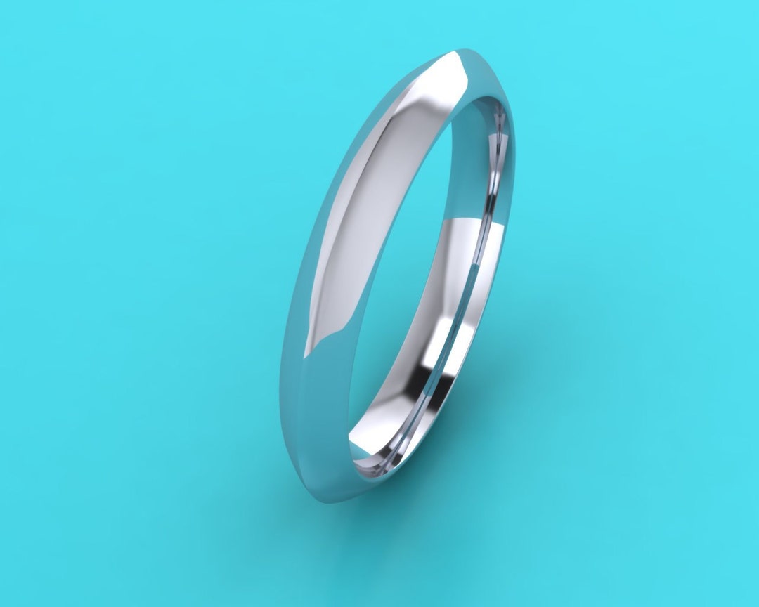 PLATINUM 3mm Knife Edge Wedding Band /platinum Wedding Ring Etsy