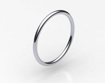 platinum 1.3mm  halo plain wedding band. Halo wedding ring Hatton garden london wedding ring Milla munis spacer ring