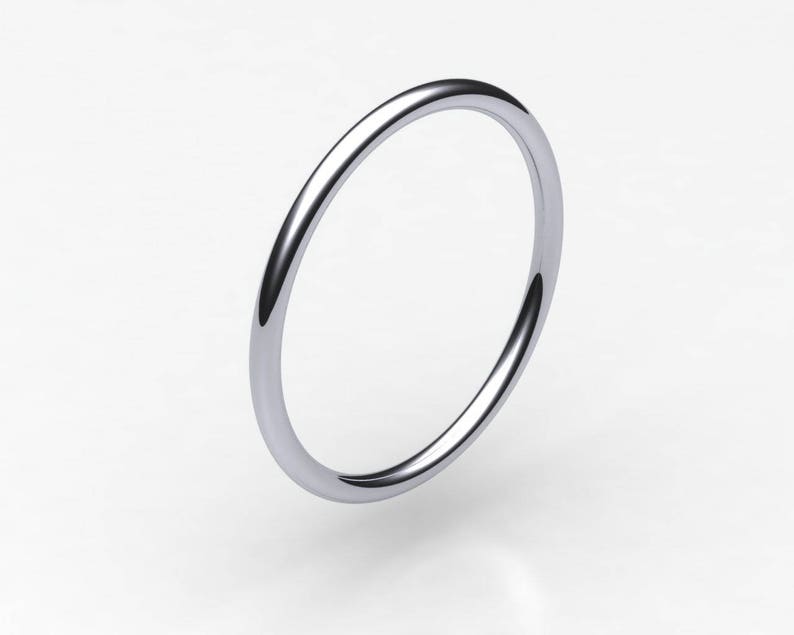 platinum 1.3mm halo plain wedding band. Halo wedding ring Hatton garden london wedding ring Milla munis spacer ring image 1