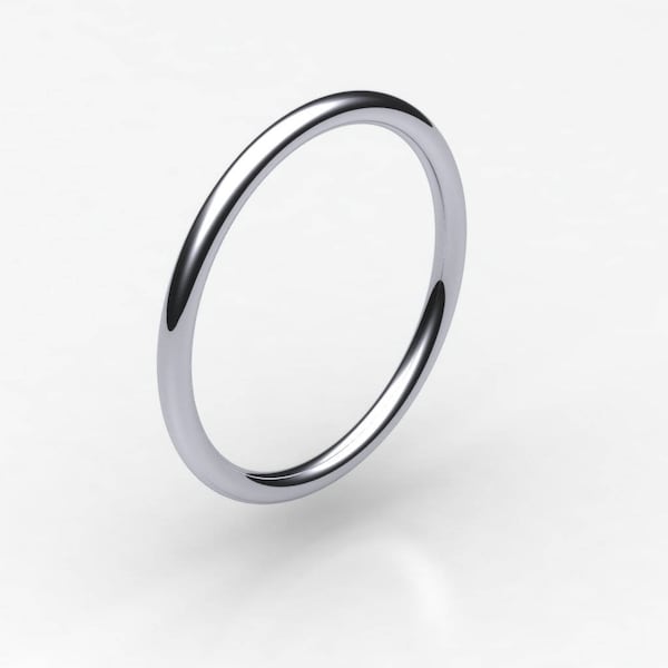 platinum band 1.5mm halo plain wedding band / wedding ring / eternity ring / slim ring / spacer ring stacking ring simple band