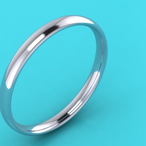 PLATIN 2mm Hochzeit Band / Ehering / Eternety Ring / Verlobungsring / 2mm Band / 2mm Ring / einfacher Band / Stapelring Bild 1