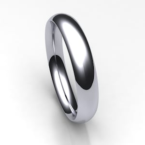 PLATINUM 3.5mm wedding band ladies medium gauge court Wedding Band  wedding Ring hatton garden london england