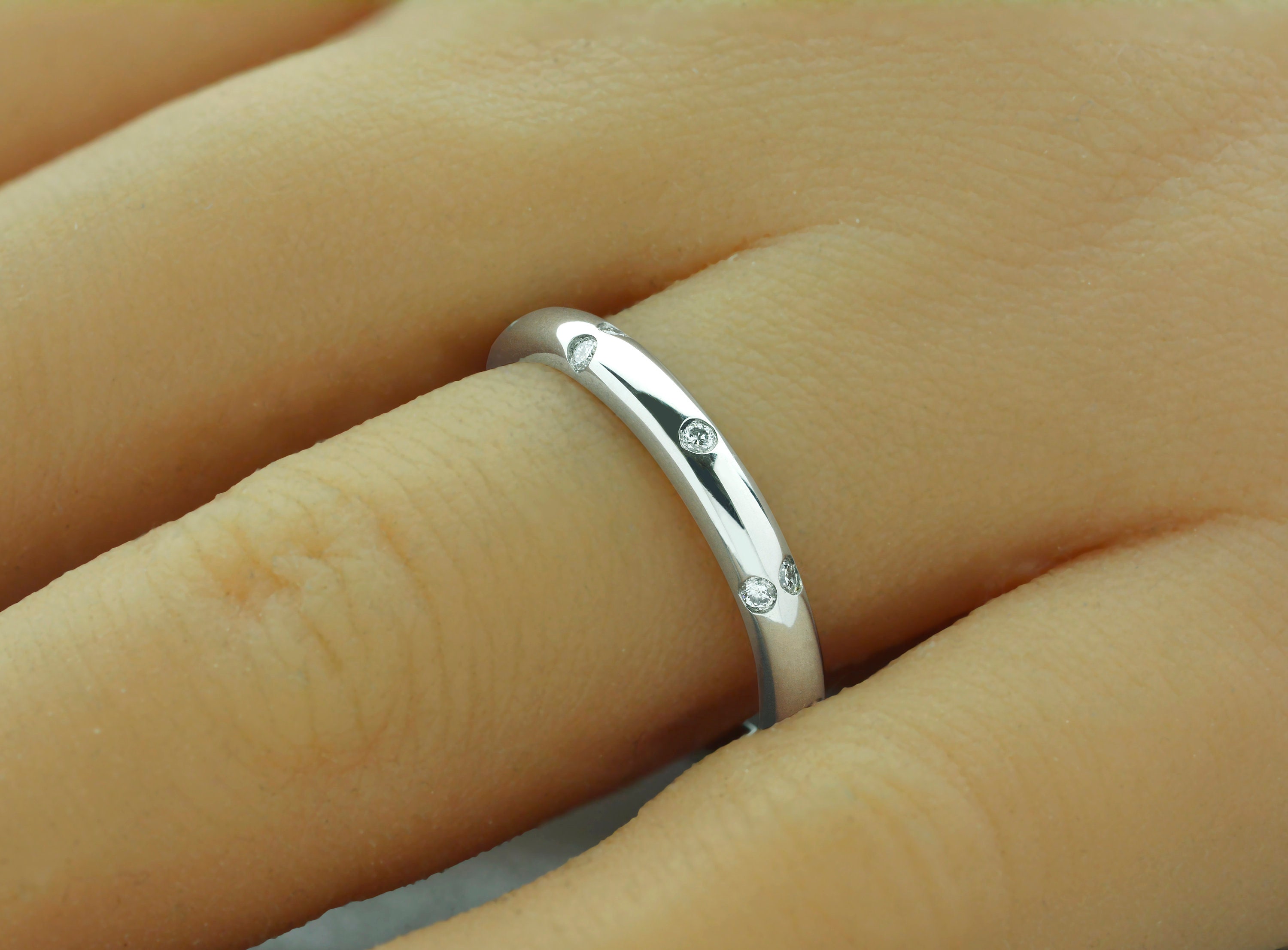 Platinum Diamond Gipsy Set Wedding Ring Wedding Ring Eternity Ring Hatton Garden London Jewellers