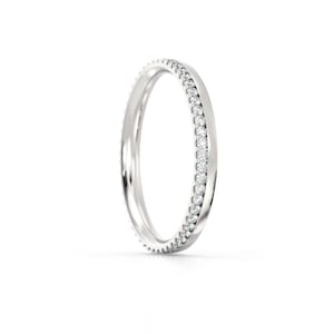 Platinum  offset diamond full eternity ring / offset diamond wedding ring / diamond wedding ring  / micro sett eternity hatton garden