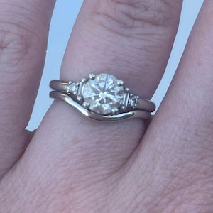 PLATINUM 950 1.3mm curved ring / slim ring / shaped ring / Wedding Band / wedding Ring / eternity ring / HATTON GARDEN image 6