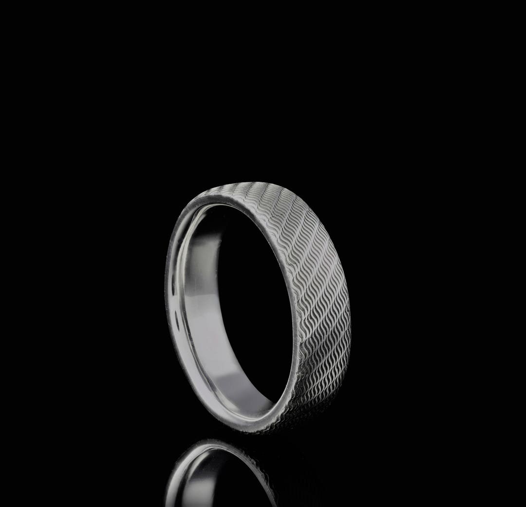 Sterling Silver Court Shaped Mens 5mm Plain Wedding Band main image 1