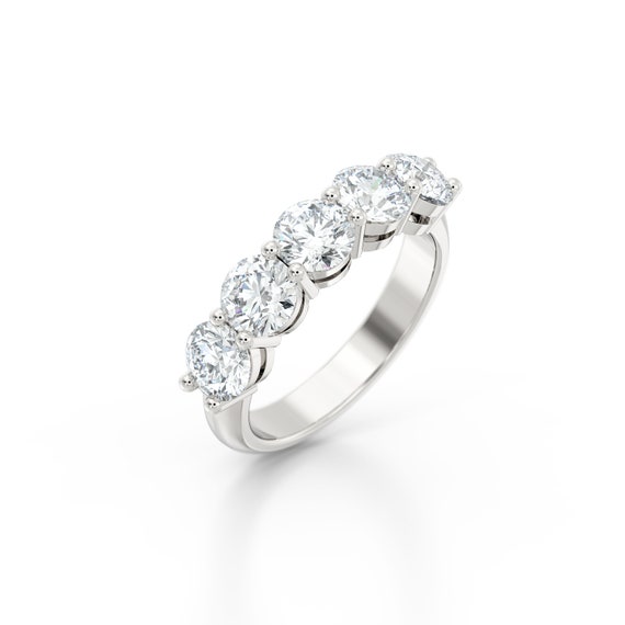 Alternating Diamond Half Eternity Ring - Tomfoolery London