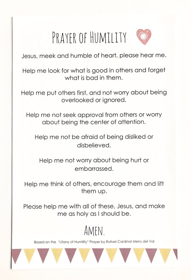 Prayer of Humilty for Teens Poster 11.5 x 17.25 fits 12 x 18 frame image 1