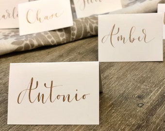 Wedding Event Table Place Cards Handwritten Calligraphy