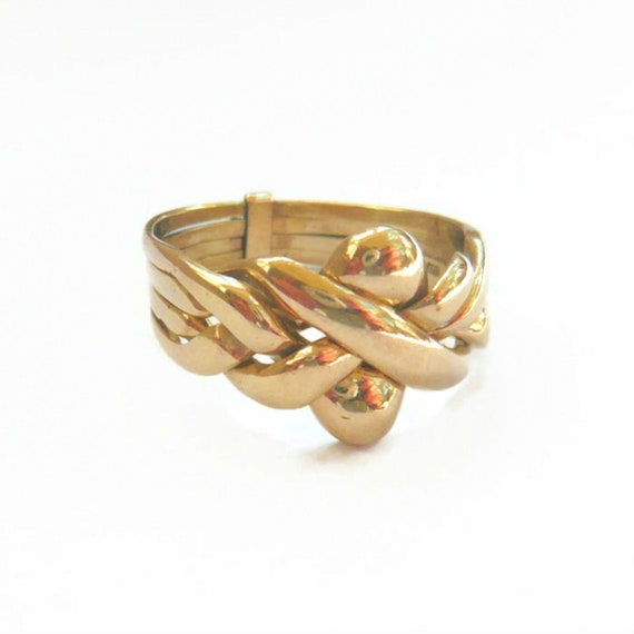 VINTAGE 9ct Gold Puzzle Ring | Gold Puzzle Ring |
