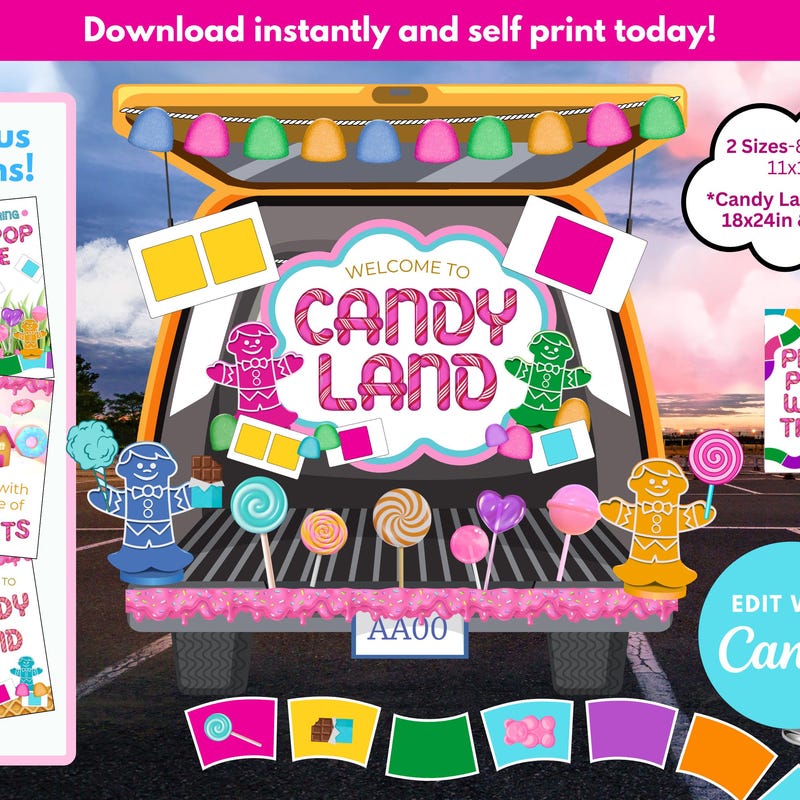 Candyland Printable - Etsy