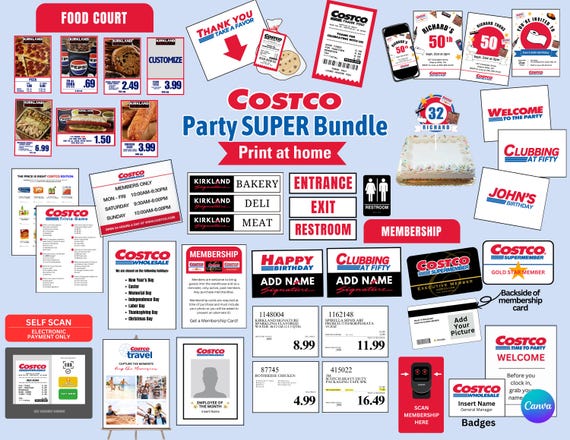 BEST Costco Bundle, Customize, Canva, Invite, Badges, Membership