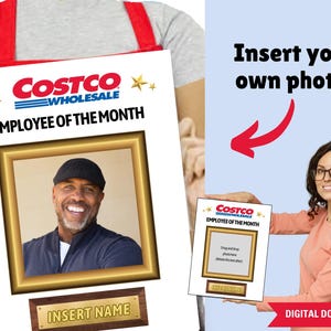 Canva Costco Employee of the Month Party Sign- Self Print Template