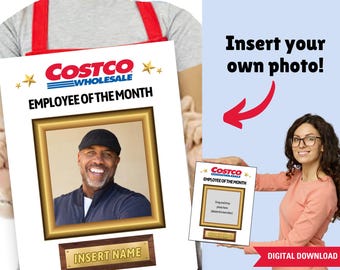 Canva Costco Employee of the Month Party Sign- Self Print Template