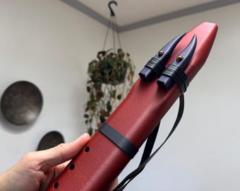 Flauta de dron carmesí en fa sostenido - Flauta de estilo nativo americano: impresa en 3D