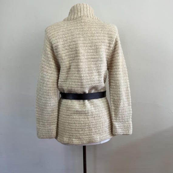 Vintage 60s 70s Women's Wool Blend Shawl Collar Belte… - Gem