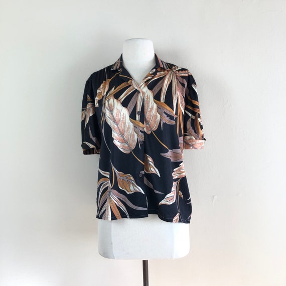 vintage 70s top psychedelic blouse | high waist p… - image 2