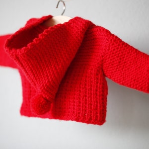 Hooded cardigan for 40 cm doll