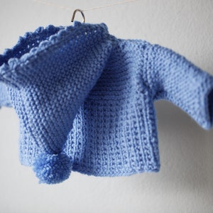 Hooded cardigan for 40 cm doll
