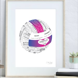 Regalo del entrenador de Netball > Impresión personalizada de Netball: se suministra SOLO como archivo digital (imprima el suyo propio)