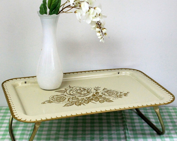 Vintage TV Tray Metal TV Lap Tray Breakfast Bed Tray With Etsy