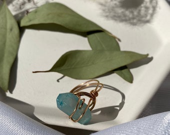 Stone Wrapped Wire Ring