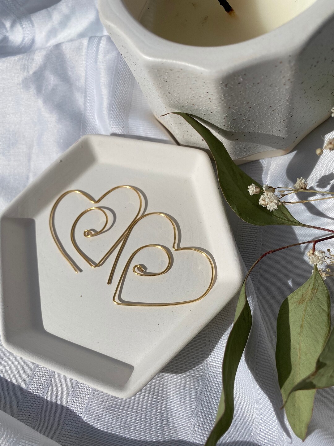 Wire Hear Shape Hoops