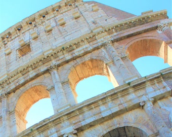 Italy Photo Note Card, Blank, Rome, Colosseum, Wedding, Anniversary, Romantic Travel Photo, Birthday, Architecture, Antiquity