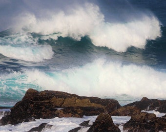 Ocean Photo Note Card, Blank, Waves, Surf, Ocean, Carmel-by-the-Sea, Travel Photo, Birthday, Nature, Anniversary, Beach