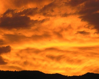 Nature Photo Note Card, Blank, Sunset, Sky, Travel Photo, Birthday, Nature, Anniversary, Mountains, Nevada