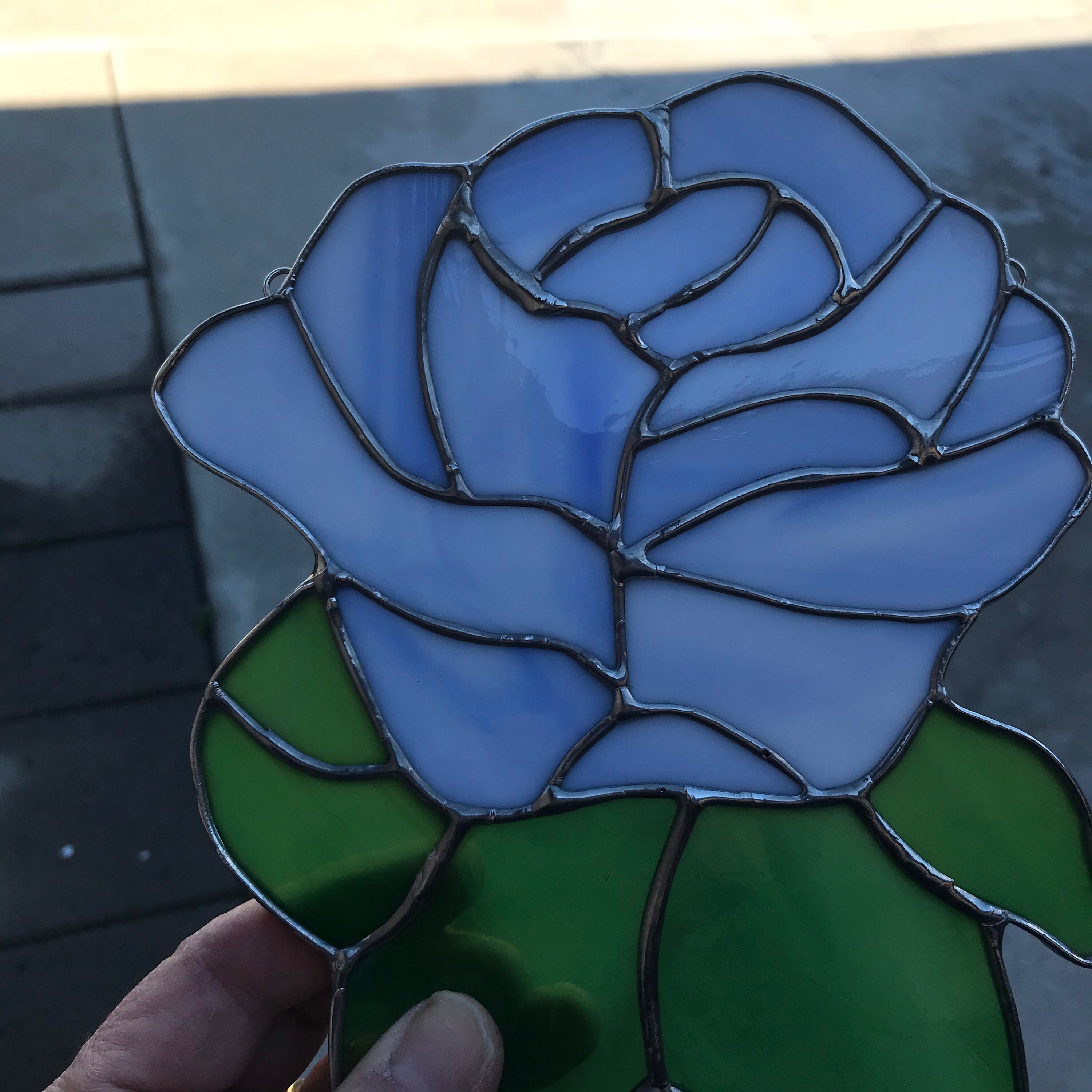 Blue White Rose Etsy